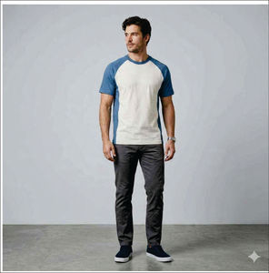 เสื้อยืดโอเวอร์ไซส์ทรงหลวมพิมพ์ลายคุณภาพสูงสำหรับผู้ชาย ผ้าเจอร์ซีย์คอตตอน สตรีทแวร์ คอกลม แขนยาว ผ้าหนา - Product Image 4