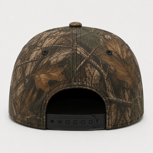 Casquette de camouflage personnalisée brodée en gros, motif drapeau et arbre, visière plate, 6 panneaux, profil moyen, haute qualité - Product Image 3