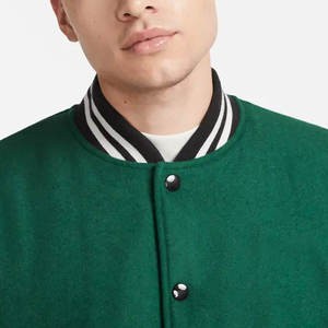 Men's Varsity Jacket High Quality <b>Woolen</b> Stand Collar Custom Color for Winter Wear Men Varsity Jackets - Product Image 4