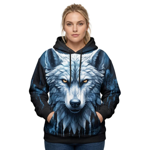 Unisex Performance Heat-Transfer Printed 100% Polyester Breathable Moisture Wicking <b>Hoodie</b> with Pocket for <b>Gym</b> Running Training - Product Image 3