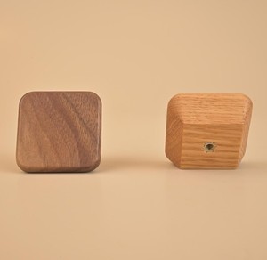 Geometric Wooden Cabinet Knobs Handmade Walnut and Oak <b>Drawer</b> <b>Pulls</b> Modern Wooden Furniture Handles Minimalist Cabinet Knobs - Product Image 1