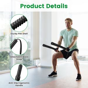 1 Par de Cuerdas de Entrenamiento Compactas y Portátiles sin Cuerda para Ejercicios en Casa con Correa para la Cintura para Mujeres y Hombres - Product Image 5