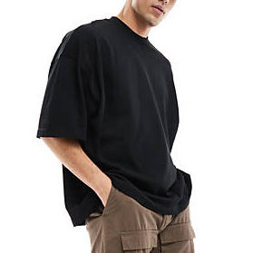 Camiseta Casual Oversize de Estilo Urbano para Hombre, Corte Regular, Lona Sólida, Ecológica, de Secado Rápido, con Logotipo Personalizado - Product Image 3
