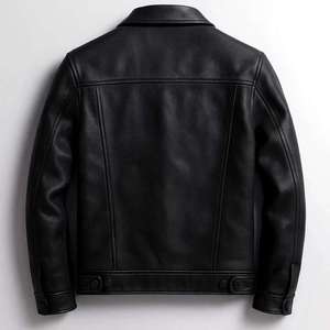 Veste en cuir enduit sur mesure pour homme CLOVIX SPORTS, fermeture éclair sur le devant, col montant, imperméable, respirante, hiver, qualité supérieure, prix bas - Product Image 4