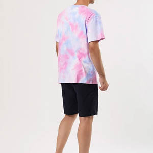 Chemise tie-dye respirante de qualité supérieure, écologique, avec logo personnalisé, manches courtes, décontractée, pour hommes, service OEM - Product Image 3