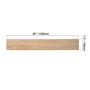 Dalles de sol en vinyle emboîtables 48 x 7,3 pouces, 10 dalles, épaisseur 5,5 mm, grain de bois naturel, revêtement de sol plastique DIY pour cuisine à clipser - Product Image 3