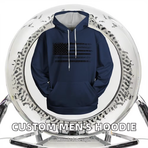 Wholesale Men's Fashion Sports Hoodie 3D Printed Lightweight Casual Long Sleeves Pullover Sweatshirt Tops 100% Cotton Lined - Product Image 6