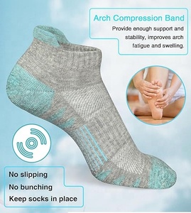 TriPro Sports Anti Blister Solid Bottom Sports <b>Socks</b> Ankle Crew Athletic Running Quick Dry <b>Moisture</b> Wicking Cushioned Low Cut - Product Image 4