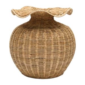 Jarrón Decorativo de Mimbre Natural Ecológico, Cuerpo Redondo con Borde Acampanado, Hecho a Mano, para Decoración del Hogar, Venta al Por Mayor - Product Image 1