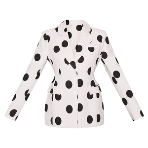 Nouvelle Collection Été 2026 : Ensemble Blazer et Short Décontracté Vintage à Boutons Métalliques à Pois, Manches Longues, pour Femme – Vente en Gros OEM Personnalisée - Product Image 2