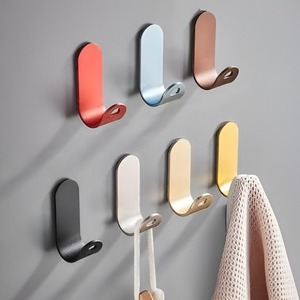 Patère murale 7 couleurs pour serviettes et vêtements, antirouille, pour salle de bain, cuisine et chambre - Product Image 3