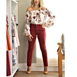 กางเกงขายาวสีกากีสำหรับผู้หญิงแบบใหม่ ทอเนื้อผ้าเรียบ ทรงดินสอเข้ารูป สวมใส่สบาย เหมาะสำหรับใส่ทำงานหรือลำลองช่วงฤดูใบไม้ร่วง เอวสูง ระบายอากาศได้ดี - Product Image 5