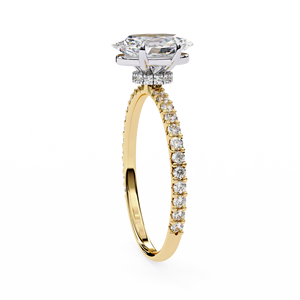 Anillo de Compromiso con Diamante Ovalado de 1 Quilate Cultivado en Laboratorio, Diseño Único, Oro de 14K, Certificado IGI, Diamante VS DEF para Aniversario o Boda - Product Image 5