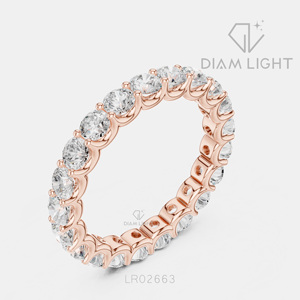 Bague de mariage ronde 1,995 carats, bijoux fins, certifiée IGI, or blanc 14 carats, diamant de laboratoire, bague de fiançailles et d'anniversaire - Product Image 4