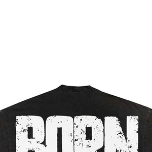 Custom Slogan <b>Men's</b> Regular Fit <b>Black</b> Cotton T-Shirt Short Sleeve Formal Printed Back Solid Design <b>Turtleneck</b> Eco-Friendly - Product Image 2