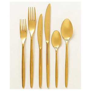 Wholesale Luxury Rose Gold Stainless Steel Cutlery Set Modern Matte Bronze Flatware With <b>Thin</b> Handles For Wedding Hotel Tabletop - Product Image 2