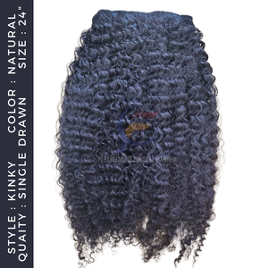 Extensiones de cabello humano rizado sin enredos, cabello Remy virgen natural indonesio, cutícula alineada - Product Image 2