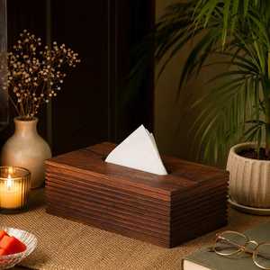 Caja de pañuelos de madera de acacia de alta calidad, diseño moderno multiusos, para baño y dormitorio, muy vendida. - Product Image 3