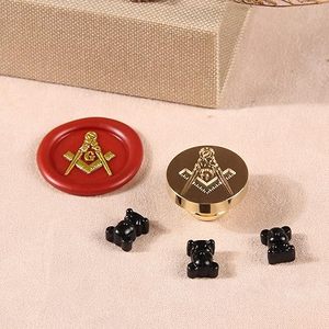 Sceau de cire maçonnique traditionnel avec équerre et compas, cadeau maçonnique, sceau de cire épée maçonnique, diamètre 1'' - Product Image 5