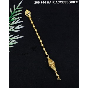 Accesorios para el Cabello Chapados en Oro Kuwaití para Mujer, Joyería para la Cabeza a la Moda, Accesorios Nupciales Árabes, Cadena para el Cabello Elegante, Joyería Árabe - Product Image 3