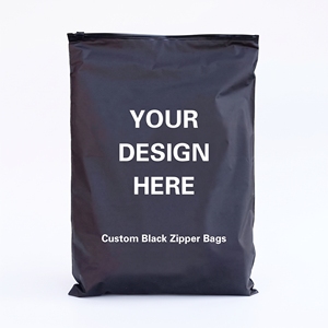 Sacs à fermeture éclair en PVC noir personnalisés, résistants à l'eau, sans verrouillage, pour l'emballage de vêtements et de chemises – Vente en gros - Product Image 2