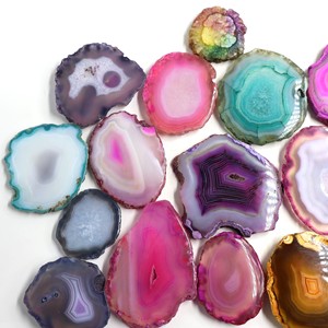 2024 High Quality Healing Quartz <b>Chakra</b> Reiki Home Decor Set Gift Agate Slices Stone Slabs Crystal Coasters Loose Gemstones Bulk - Product Image 3