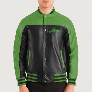 Chaqueta de Béisbol y Letterman Personalizada con Bordado OEM para Hombre, Chaqueta Varsity Impermeable en Blanco, Estilo Universitario en Cuero - Product Image 6