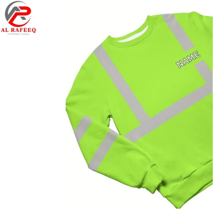 Sweat-shirt personnalisé avec logo pour hommes, col rond, haute visibilité, réfléchissant, en polaire pour l'hiver, pour femmes, vente en gros 2026 - Product Image 2