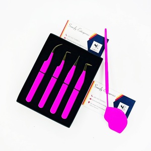 Ensemble de pinces à cils antistatiques durables en acier inoxydable Somofy Enterprises, outils de précision 45/75/90, pointe lisse, boîte de 10 mm - Product Image 3