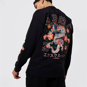 <b>Custom</b> Screen Printed Men's Sweatshirt Personalized Long Sleeve Streetwear OEM Casual Wear <b>Custom</b> Design Apparel Top Clothing - Product Image 1