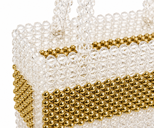 Pochette de soirée pour femme en perles, motif à pois multicolores, avec poignée unique, idéale pour mariage et fête - Product Image 6