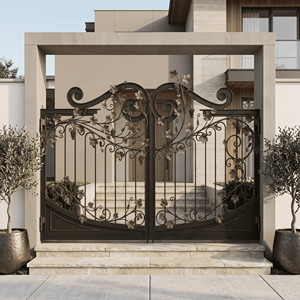 Puerta de Hierro Forjado Resistente a la Oxidación, Galvanizada en Caliente de Alta Calidad, Recubierta de Vinilo, Fácil de Montar, Ecológica y Personalizable - Product Image 3