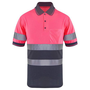 High Visibility Heavy Duty Breathable Short Sleeve Reflective Safety Workwear Construction Polo <b>Shirt</b> For Worker - Product Image 1