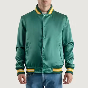 Blouson Bomber Homme en Satin, Motif Tendance, Haute Qualité, Fermeture Éclair, Col Montant, Vente en Gros - Product Image 2