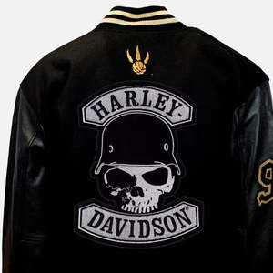 Chaquetas de moda con forro acolchado, parches de chenilla personalizados, estilo universitario, bomber, béisbol, a prueba de viento, de lana, para hombre. - Product Image 2