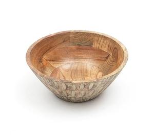 Tazones Redondos de Bambú Pulido Ecológicos para Servir Ensaladas, para Fiestas y Uso Doméstico, Fabricados en India - Product Image 4