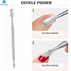 Empujador de Cutículas de Doble Cara de Precisión, Acero Inoxidable, Agarre Antideslizante, Limpiador de Uñas, Duradero, Resistente al Óxido, Profesional para Manicura - Product Image 5