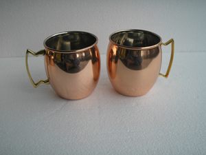 Tasse mule de Moscou en cuivre massif de 16 oz Design créatif en métal lisse pour café bière eau accessoire d'école retour à l'école - Product Image 2