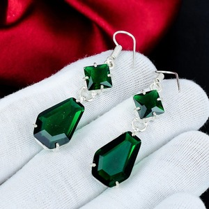 Pendientes de Turmalina Verde, Pendientes de Plata de Ley 925 con Gema de Turmalina Verde, Pendientes Colgantes de Plata de Ley Hechos a Mano - Product Image 5