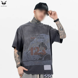เสื้อยืดผู้ชายทรงสลิมฟิต ผ้าคอตตอน ล้างสีแบบแอซิดวอช แขนสั้น สั่งทำได้ สำหรับธุรกิจ ใส่ในชีวิตประจำวัน และใช้สำหรับงานโปรโมท - Product Image 4