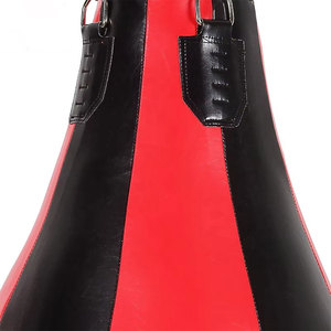 Ballon de vitesse de boxe sur mesure en PU, durable, rouge et noir, avec rembourrage mixte, pour adultes, sac de frappe fitness - Product Image 5
