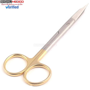 Tijeras de Tenotomía Stevens 4.5, Curvas, Supercorte, Hoja Serrada, Acero Inoxidable Alemán, Instrumento Quirúrgico de Precisión - Product Image 1