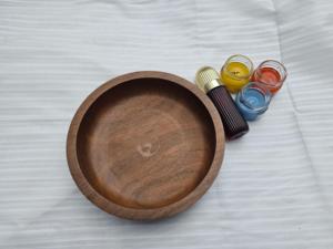 Vente en gros de bols à bougies en bois faits à la main Curio Craft CC-WCDB |   Vases à bougies en bois naturel OEM Uttar Pradesh pour la maison - Product Image 5