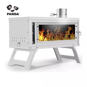 Poêle de camping portable en acier inoxydable, à bois, avec foyer et cheminée, pour cuisson et chauffage en extérieur - Product Image 6