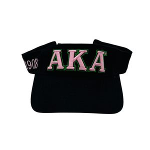 หมวกแก๊ปปักตัวอักษร AKA สีดำ หมวกปีกโค้งปักตัวอักษร AKA หมวกกันแดดแบบปรับได้ หมวกสวมศีรษะสำหรับกีฬากลางแจ้งแบบลำลอง - Product Image 1