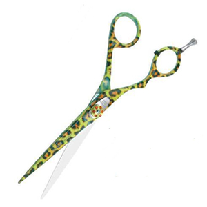 Best Sale High Quality Green Pattern Hair Scissors Stainless Steel Salon Barber <b>Shears</b> Straight Blade Cutting <b>Tools</b> - Product Image 4