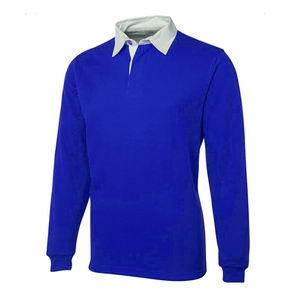 Camisetas de rugby personalizadas 100% algodón, manga larga, gruesas, unisex, OEM, estilo retro, vintage, clásicas, deportivas, para hombre - Product Image 2