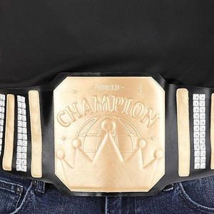 Ceinture de championnat de lutte sportive personnalisée GLOWING NEON INDUSTRY en cuir PU avec plaque décorative et boucle en alliage à taille haute - Product Image 5