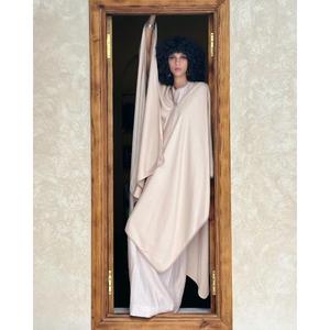 Caftán marroquí de terciopelo de seda Mlifa, hecho a mano, de primera calidad, fino, largo hasta el suelo, para fiesta de invierno, con silueta envolvente y escote en V, Aakaid - Product Image 3