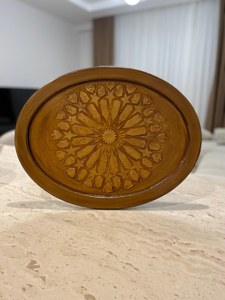 Plateau en bois d'acacia moderne, plateau rond en bois massif pour fruits, vaisselle de cuisine et de table en marbre pour l'emballage alimentaire, au prix d'usine - Product Image 5